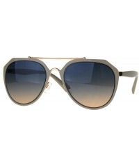 Aviator Retro Fashion Sunglasses Womens Designer Style Aviator Shades UV 400 - Beige (Blue Peach) - C6189WD56GA $8.95