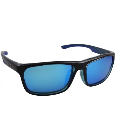 Sport Keeper Sunglass Polarized Sunglasses- Black with Blue Backspray- Blue Mirror- One Size - CY186LODUZT $25.56