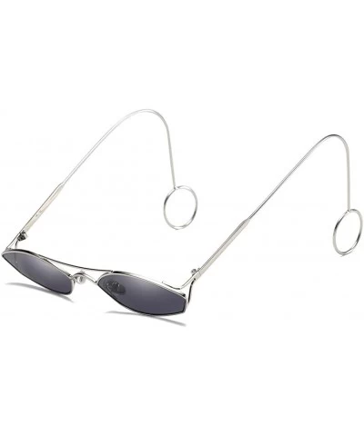Round Unisex Sunglasses Retro Silver Drive Holiday Round Non-Polarized UV400 - Silver Grey - CU18R09U0KD $19.21