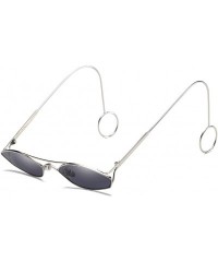 Round Unisex Sunglasses Retro Silver Drive Holiday Round Non-Polarized UV400 - Silver Grey - CU18R09U0KD $7.79