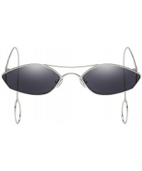 Round Unisex Sunglasses Retro Silver Drive Holiday Round Non-Polarized UV400 - Silver Grey - CU18R09U0KD $7.79