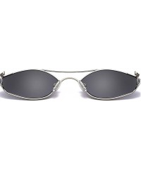 Round Unisex Sunglasses Retro Silver Drive Holiday Round Non-Polarized UV400 - Silver Grey - CU18R09U0KD $7.79