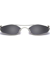 Round Unisex Sunglasses Retro Silver Drive Holiday Round Non-Polarized UV400 - Silver Grey - CU18R09U0KD $7.79