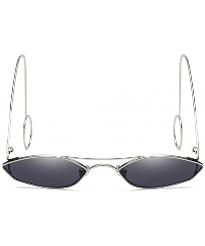 Round Unisex Sunglasses Retro Silver Drive Holiday Round Non-Polarized UV400 - Silver Grey - CU18R09U0KD $7.79