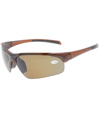 Rimless TR90 Unbreakable Sports Half-Rimless Bifocal Sunglasses Baseball Running Fishing Driving Golf Softball Hiking - CF12N...