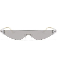 Rectangular 2019 New Fashion Small Rectangle Sunglasses Women Ultralight Candy Color Rimless Ocean Sun Glasse - C318OTTNCK8 $...