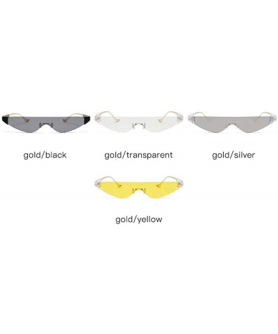 Rectangular 2019 New Fashion Small Rectangle Sunglasses Women Ultralight Candy Color Rimless Ocean Sun Glasse - C318OTTNCK8 $...