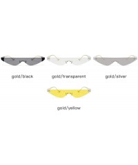 Rectangular 2019 New Fashion Small Rectangle Sunglasses Women Ultralight Candy Color Rimless Ocean Sun Glasse - C318OTTNCK8 $...