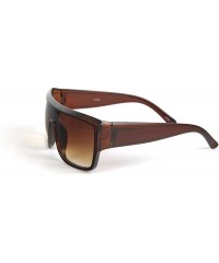 Wayfarer Retro Fashion Wayfarer Vintage Style Unisex Sunglasses P2054 - Brown-gradient Brown Lens - CZ11BOU645R $8.30