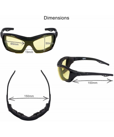 Wrap Motorcycle Riding Glasses Extreme Sports Wrap Sunglasses - Black - CA17YQ0LAMT $19.67