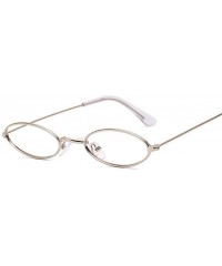 Oval Sunglasses Vintage Glasses Fashion Designer - Silvertrans - CT1999UZADI $10.82
