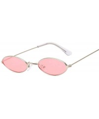 Oval Sunglasses Vintage Glasses Fashion Designer - Silvertrans - CT1999UZADI $10.82