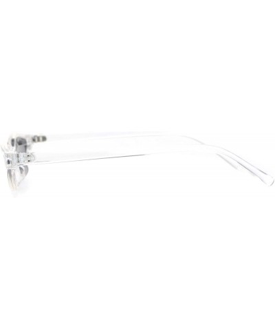 Cat Eye Womens Vintage Gothic Tear Drop Cat Eye Narrow Retro Plastic Sunglasses - Clear Black - C618OE63ARG $19.56
