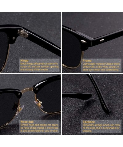 Semi-rimless Fashion Semi RimlPolarized Sunglasses Men Women Half Frame Sun Glasses Classic Oculos De Sol UV400 - C81984ADR69...