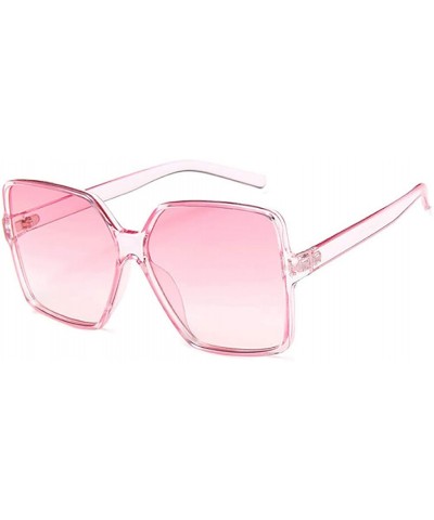 Square Vintage Gradient Sunglasses-Oversize Square Shade Glasses-Polarized-Unisex - F - CV1905XUDM3 $58.37
