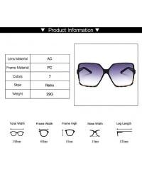 Square Vintage Gradient Sunglasses-Oversize Square Shade Glasses-Polarized-Unisex - F - CV1905XUDM3 $28.05