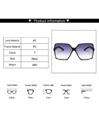 Square Vintage Gradient Sunglasses-Oversize Square Shade Glasses-Polarized-Unisex - F - CV1905XUDM3 $28.05