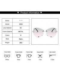 Goggle Polarized Hexagonal Sunglasses-Photochromic Rimless Shade Glasses-Mirror Lens - D - CL190ED532E $31.78