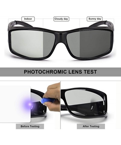 Wrap Photochromic Sunglasses Activities Prescription - Black Frame Photochromic Polarized Fit Over Sunglasses - C018RYXG8A4 $...