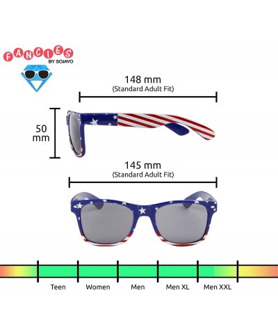 Wayfarer Sunglasses Stars Over Stripes (Fancies By Sojayo America Collection) - C918DO6GAMU $12.63