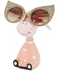 Oversized Fashion Round Sunglasses Semi-rim UV Protection Glasses for Women Girls - Gold-tea - C41939ZC9YT $18.70