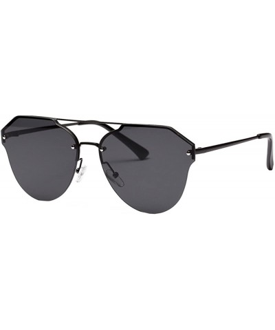 Rimless Sunglasses Vintage Glasses Eyewear Rimless - Gris - C218QQK4IKY $9.50