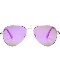 Oversized Polarized Aviator Sunglasses Mirrored Lens Metal Frame for Men Women - 100% UV 400 Protection - C718L2CSN5Y $14.66