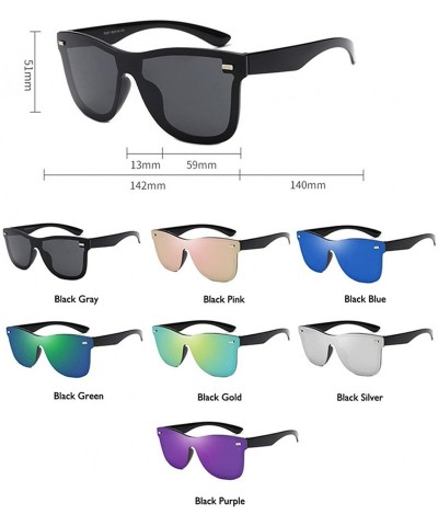 Semi-rimless Vintage Sunglasses Men 2019 RimlSquare Fashion Woman Luxury Oculos De Sol Feminino - Black Gray - CG198AI837E $3...