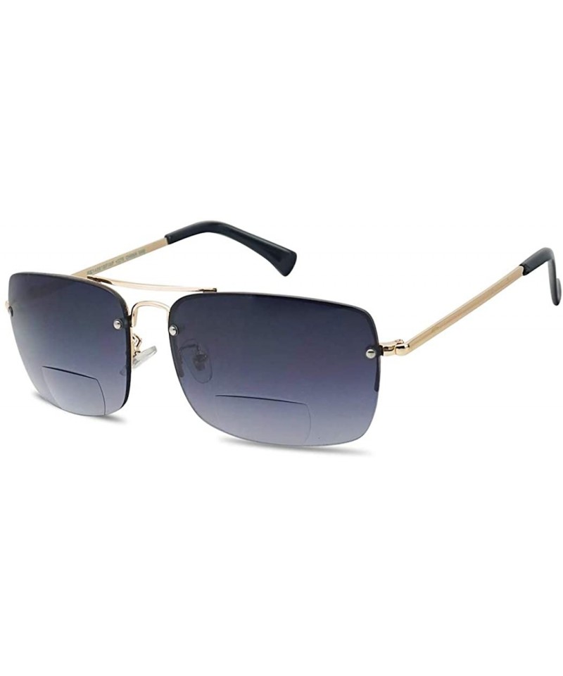 Wrap Classic Square Aviator Bifocal Sun Reading LIghtweight Sports Sunglasses for Men and Women - CA18TTWWQMW $16.49