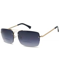 Wrap Classic Square Aviator Bifocal Sun Reading LIghtweight Sports Sunglasses for Men and Women - CA18TTWWQMW $16.49