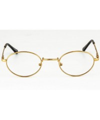 Round WOOD Art Clear Lens Eyeglasses Unisex Vintage Fashion Oval Frame Glasses - Light Brown - Gold - CF18U2GCWZ5 $14.73