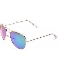 Aviator 'Bartonville' Double Bridge Aviator Fashion Sunglasses - Green - CQ11PMFKR4T $11.43