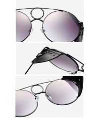 Sport Steampunk Leather side shields sunglasses mountaineering sunglasses for sports activities 100 % UVProtection - C418YL7A...