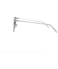Aviator Polarized sunglasses fashion mirror mirror- stainless steel frame wear clear - A - CE18RY7QZ88 $47.95