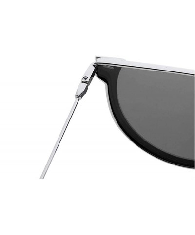 Aviator Polarized sunglasses fashion mirror mirror- stainless steel frame wear clear - A - CE18RY7QZ88 $47.95