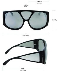 Oversized Oversized Retro Inspired Flat Top Plastic Frame Sunglasses - Black - CA18M0RCXNM $14.20