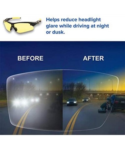 Aviator HD High Definition Night Driving Glasses - Anti Glare Polarized Night Vision Reduce Eye Strain Men Women - CJ18KGMQC5...