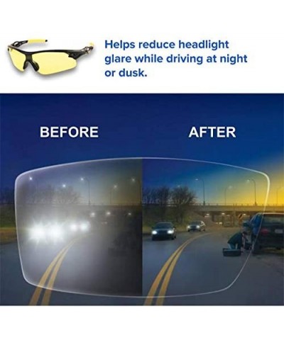 Aviator HD High Definition Night Driving Glasses - Anti Glare Polarized Night Vision Reduce Eye Strain Men Women - CJ18KGMQC5...
