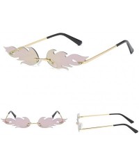 Oversized Women Retro Irregular Feathery Shape Metal Punk Style Sunglasses Vintage Glasses - C - CP196QA4HDX $7.94