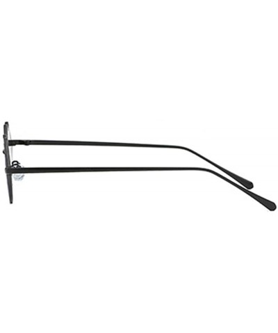 Rectangular Fashion Lips Frame Plastic Lenses small Women Sunglasses UV400 - Black - CX18NRO6SKR $19.72
