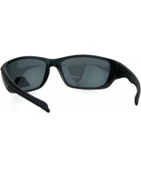Sport Mens TAC Polarized Lens Classic Warp Sport Performance Plastic Sunglasses - Black Green Black - CN18HGSCO9Z $10.58