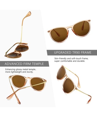 Wayfarer SUNGAIT Vintage Round Sunglasses for Women Classic Retro Designer Style - CL18ZUZ7H8W $13.29