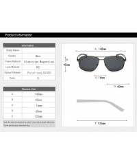 Square Square Aluminium Magnesium Polarized Sunglasses Men Brand Design Driving Male 1 - 4 - CC18XGG52X8 $12.32