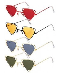 Cat Eye Vintage Retro Sunglasses Classic Triangle Sunglasses Candy Color Cat-eye Glasses for women - C7199L6HS8E $8.66