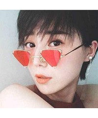 Cat Eye Vintage Retro Sunglasses Classic Triangle Sunglasses Candy Color Cat-eye Glasses for women - C7199L6HS8E $8.66