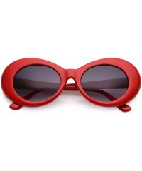 Goggle Retro Colorful Tapered Arms Neutral Colored Gradient Lens Oval Sunglasses 50mm - Red / Lavender - CH182AOR56M $9.54