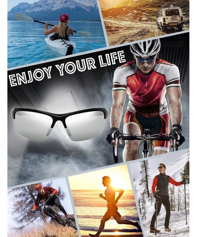 Rimless Designer Fashion Sports Sunglasses for Baseball Cycling Fishing Golf Superlight Frame - S505-shiny Black - CI18EM4N88...