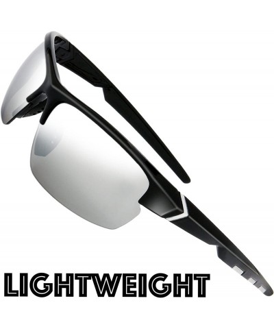 Rimless Designer Fashion Sports Sunglasses for Baseball Cycling Fishing Golf Superlight Frame - S505-shiny Black - CI18EM4N88...