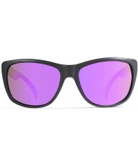 Oversized Sapelos Floating Polarized Sunglasses - 100% UV Protection - Ideal for Fishing and Boating - Gunmetal - Purple - CZ...