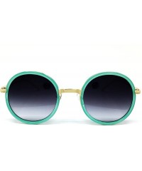 Oversized 5000 Premium Oversize Retro Round Circle Funky Candy Flat Sunglasses - Premium - CX183N2YLCS $12.22